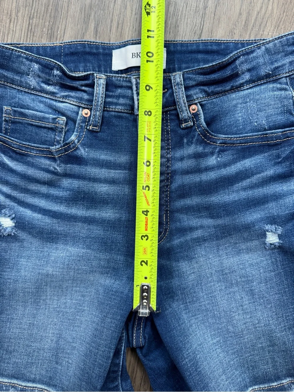 BKE Parker Distressed Denim Shorts Sz 25 Long Inseam Rollable